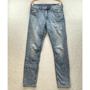 Bonobos Jeans Mens 33x34 Blue Straight Mid Rise Medium Wash Denim Cotton Blend